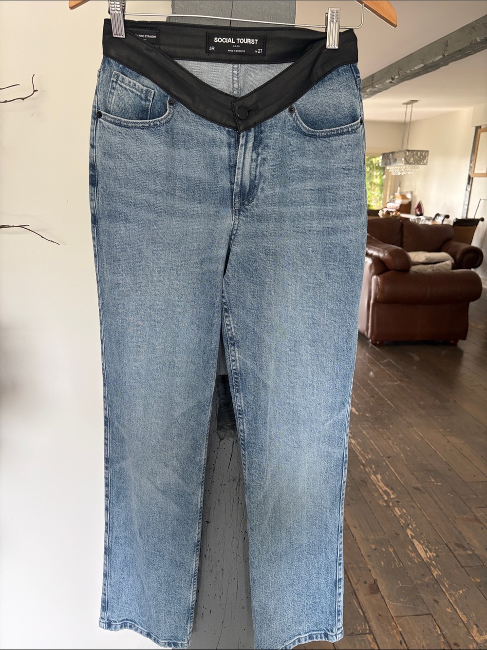 Women Light Blue Straight-Leg Jeans social Tourist